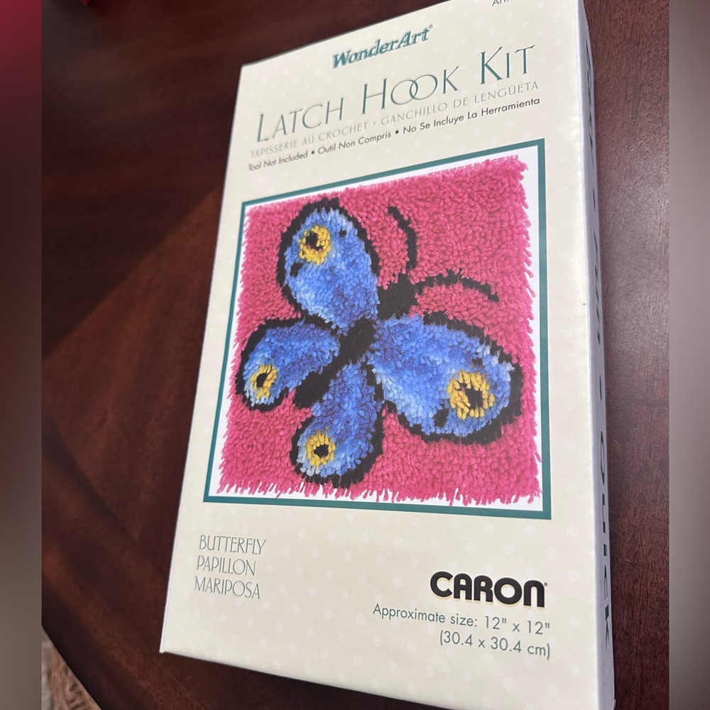 WonderArt Latch Hook Kit Butterfly Unused